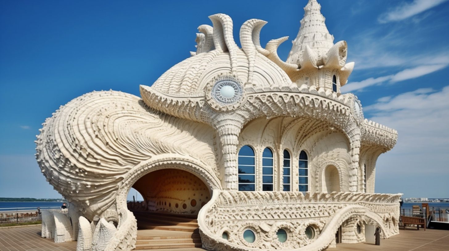 Sea Shell Inspired Architecture – Digital and AI Art