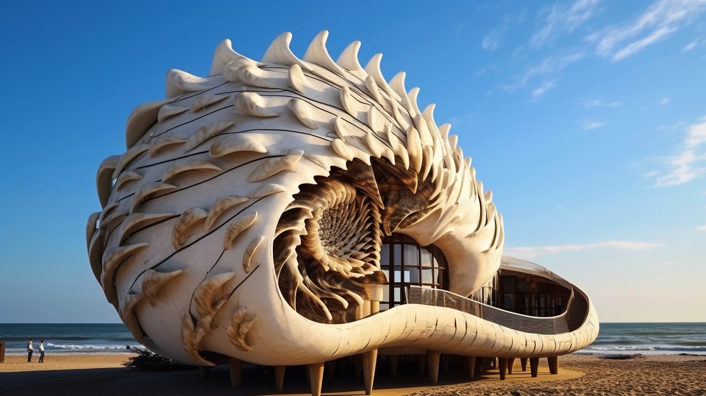 Sea Shell Inspired Architecture – Digital and AI Art